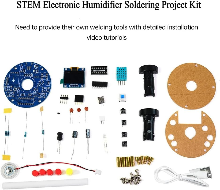 STEM Electronic DIY Kit Humidifier Soldering Project Kit Temperature OLED Displ