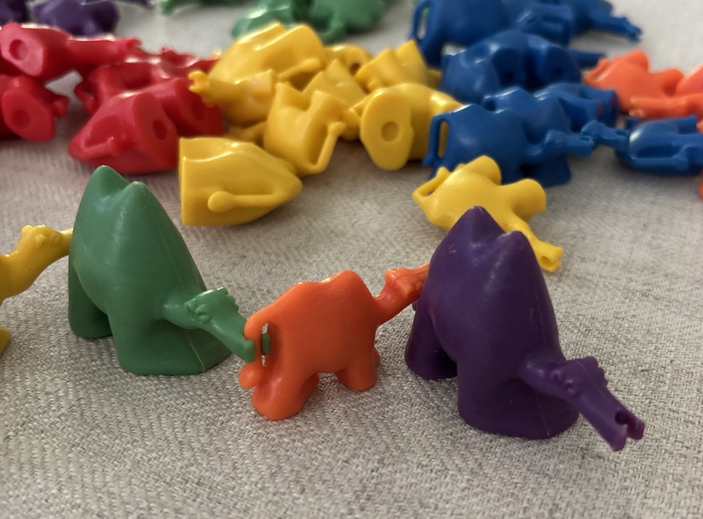 Connecting Camel Math Counters 59 Counters Red Orange Yellow Blue Green Purple