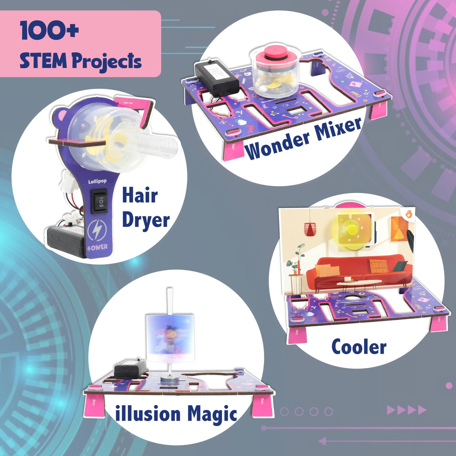 Butterfly EduFields 100+ STEM Projects | Girls Mini Engineering Kit for Ages