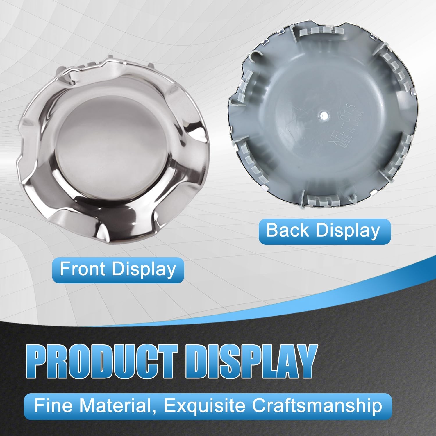 Chevrolet Polished Aluminum 4PCS Hubcap Wheel Center Cover Compatible