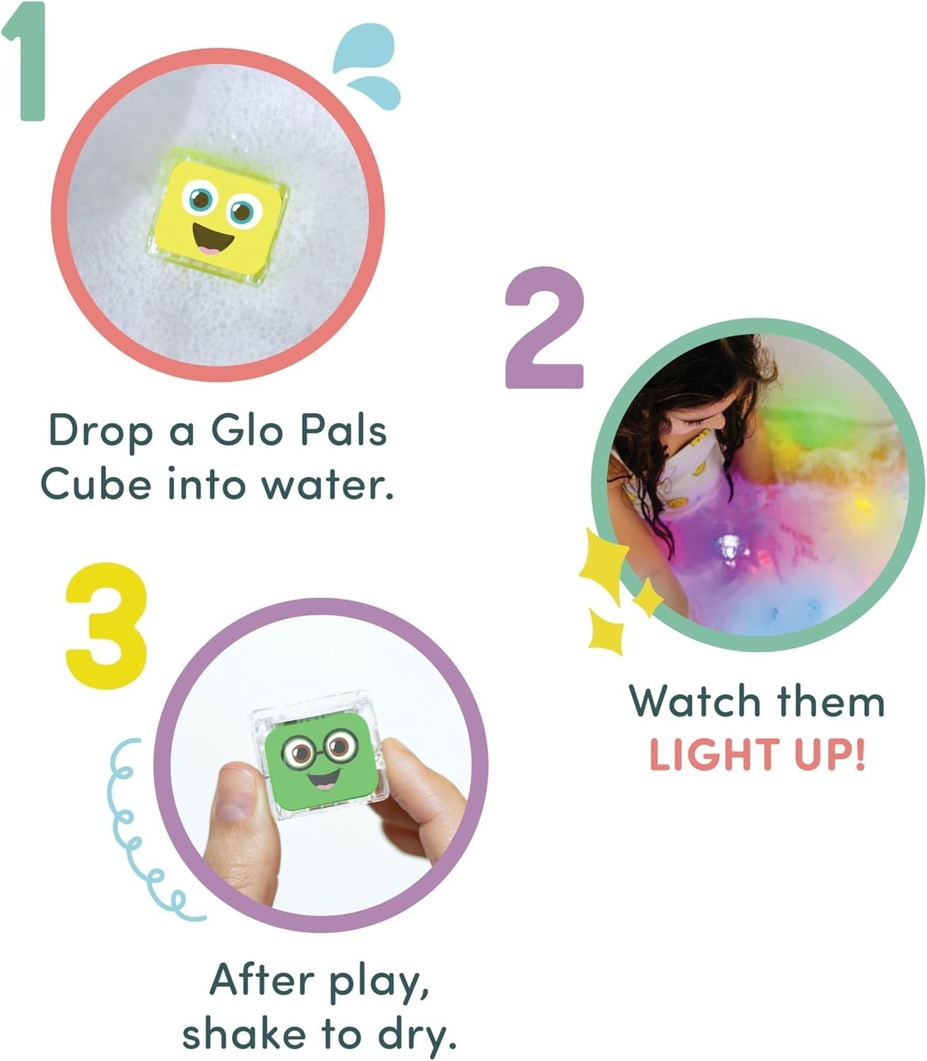12-Pack Water-Activated Light-Up Cubes – Supports Fine Motor Skills & Learning