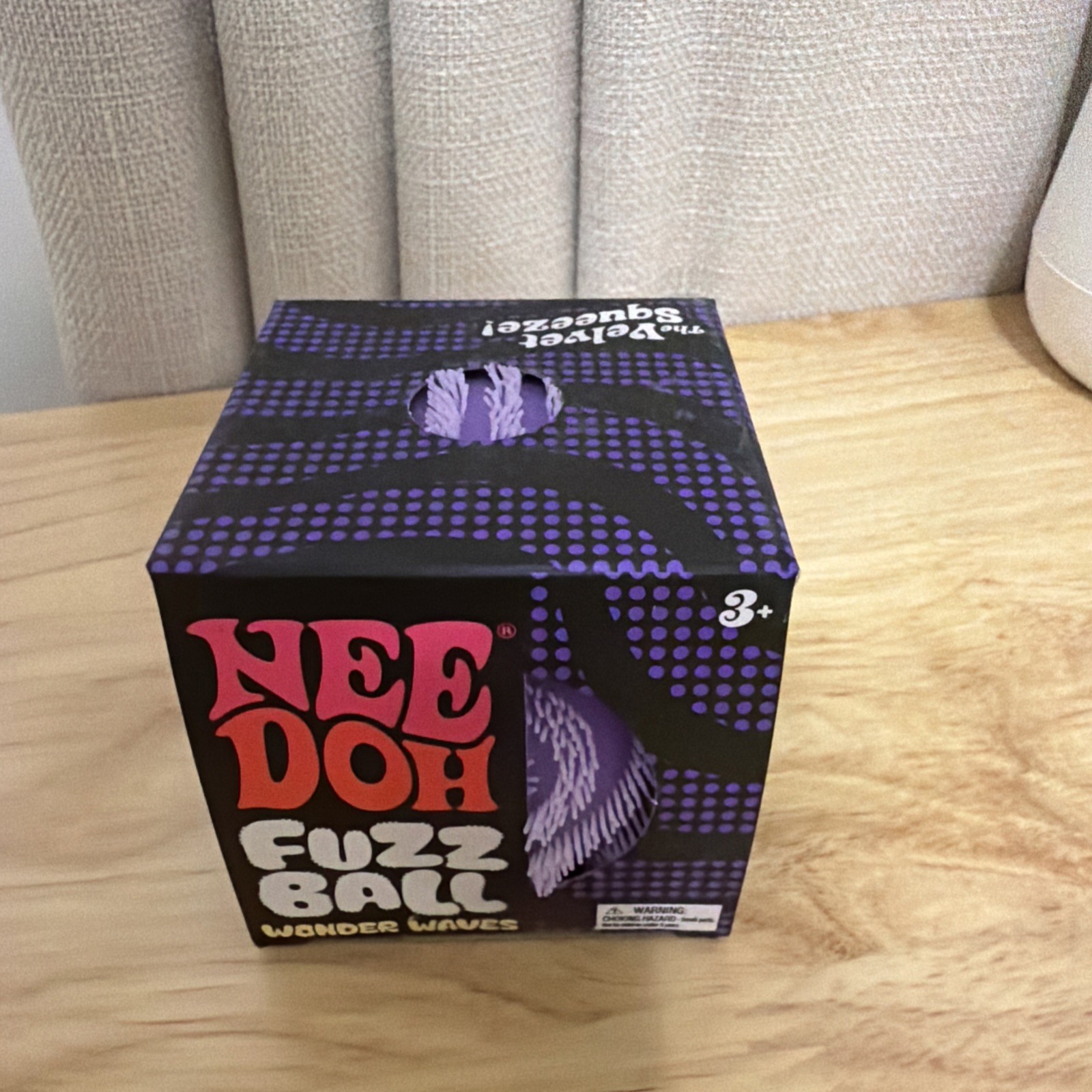 PURPLE Needoh FUZZ BALL WONDER WAVES Nee Doh Squish Stress Ball NEE-DOH Fuzzball