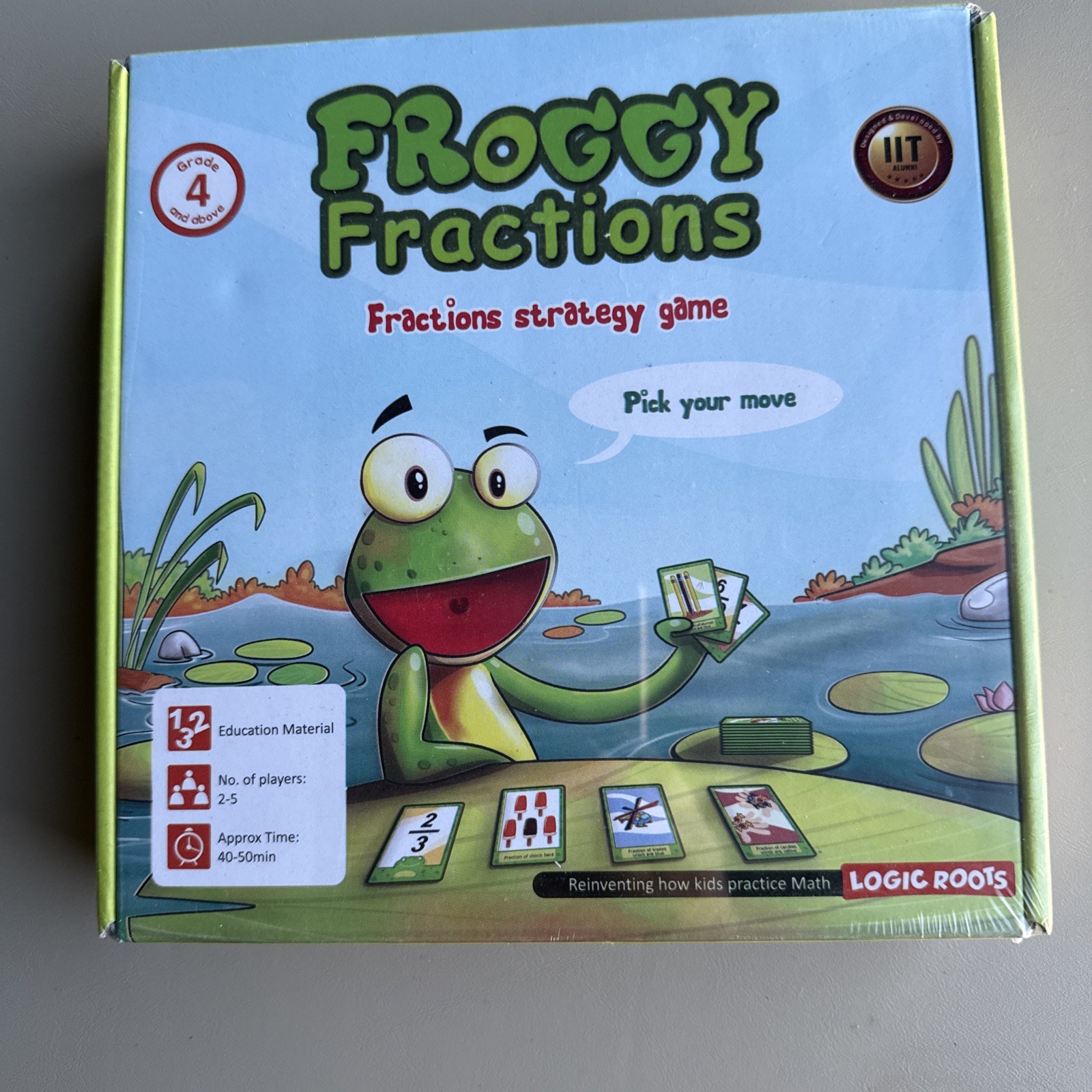 Logic Roots Froggy Fractions Math Games Fractions Strategy Game 4th Gr & Up NEW