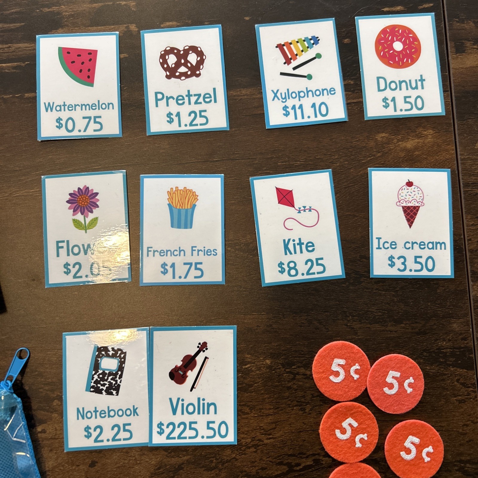 Horizon Group Pretend Play Lot of Felt Money And Coins-3 Complete Sets!!!