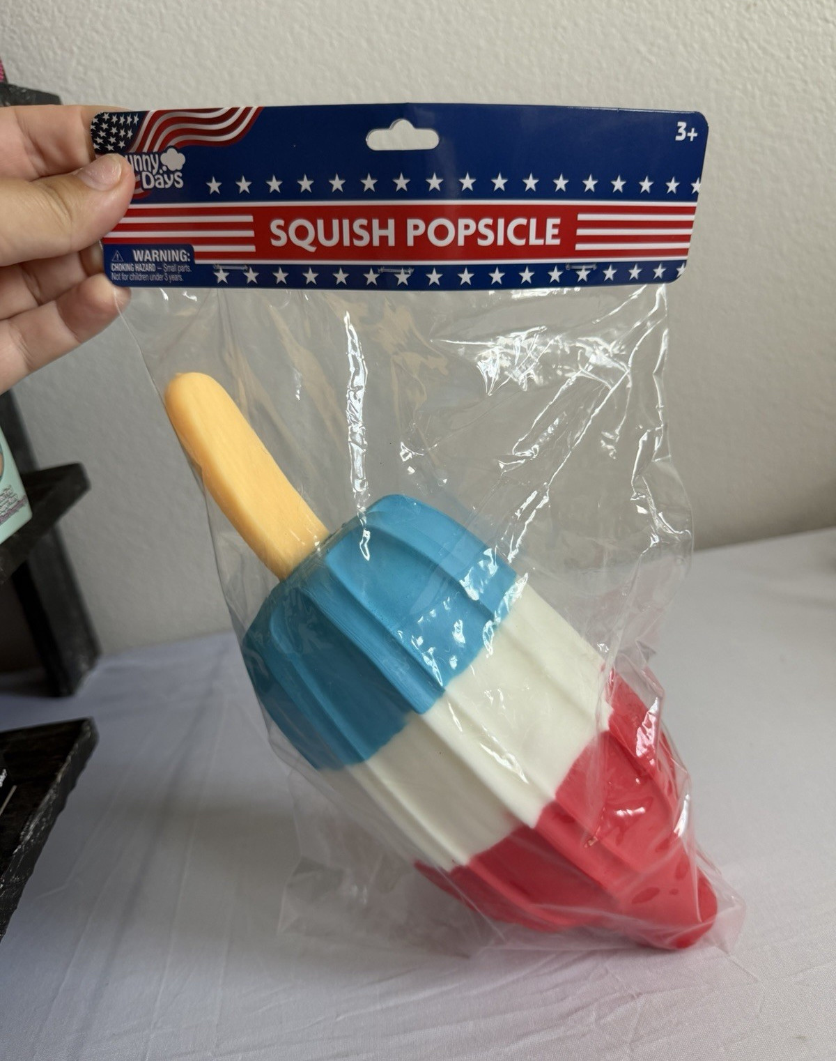 Sunny Days Squish Popsicle Red White Blue Tactile Squeeze Toy 3+ 571229