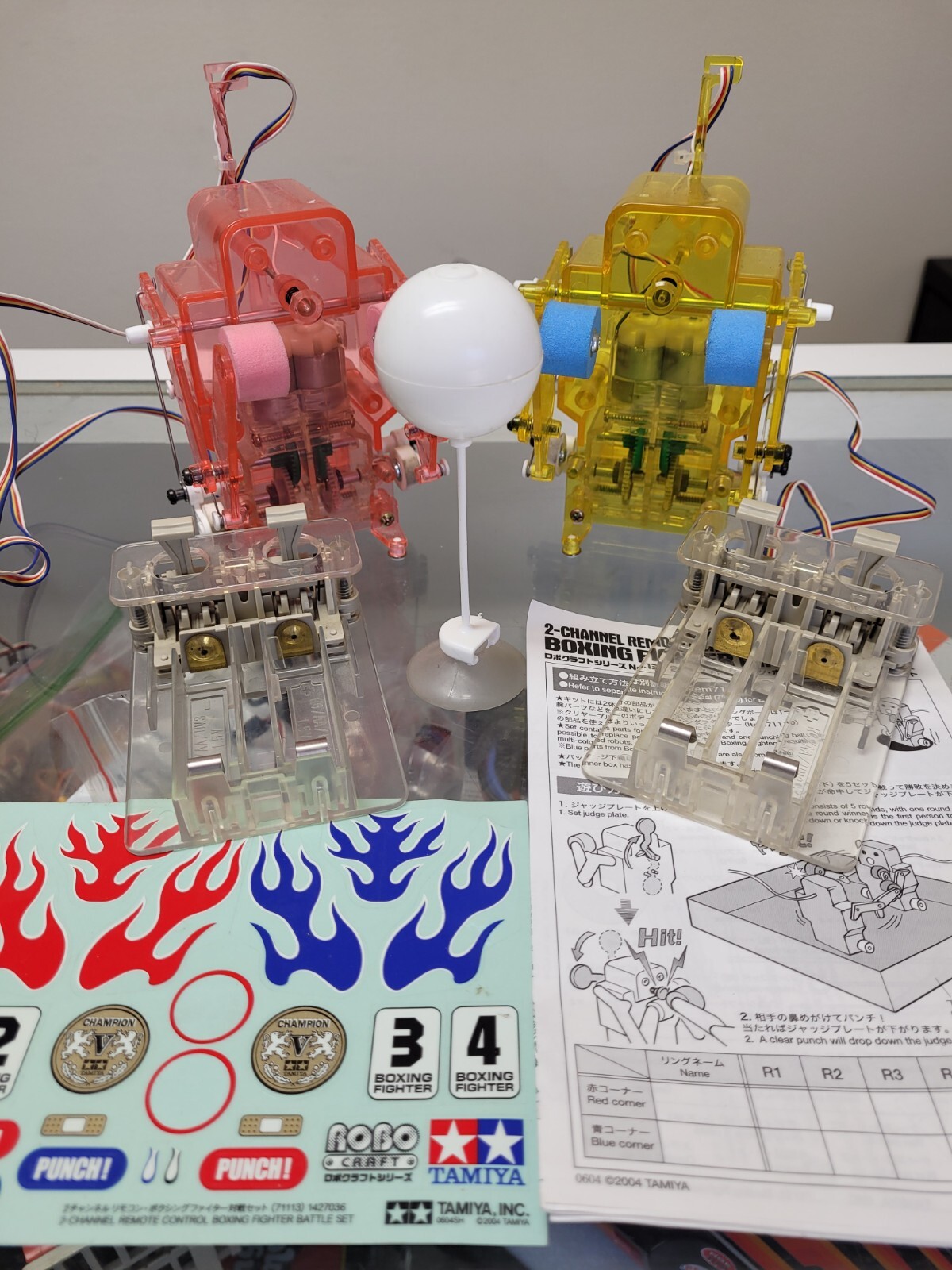 Built Tamiya ROBO Mechanical 2ch Remote Control Boxing Fighter Battle Set 71113