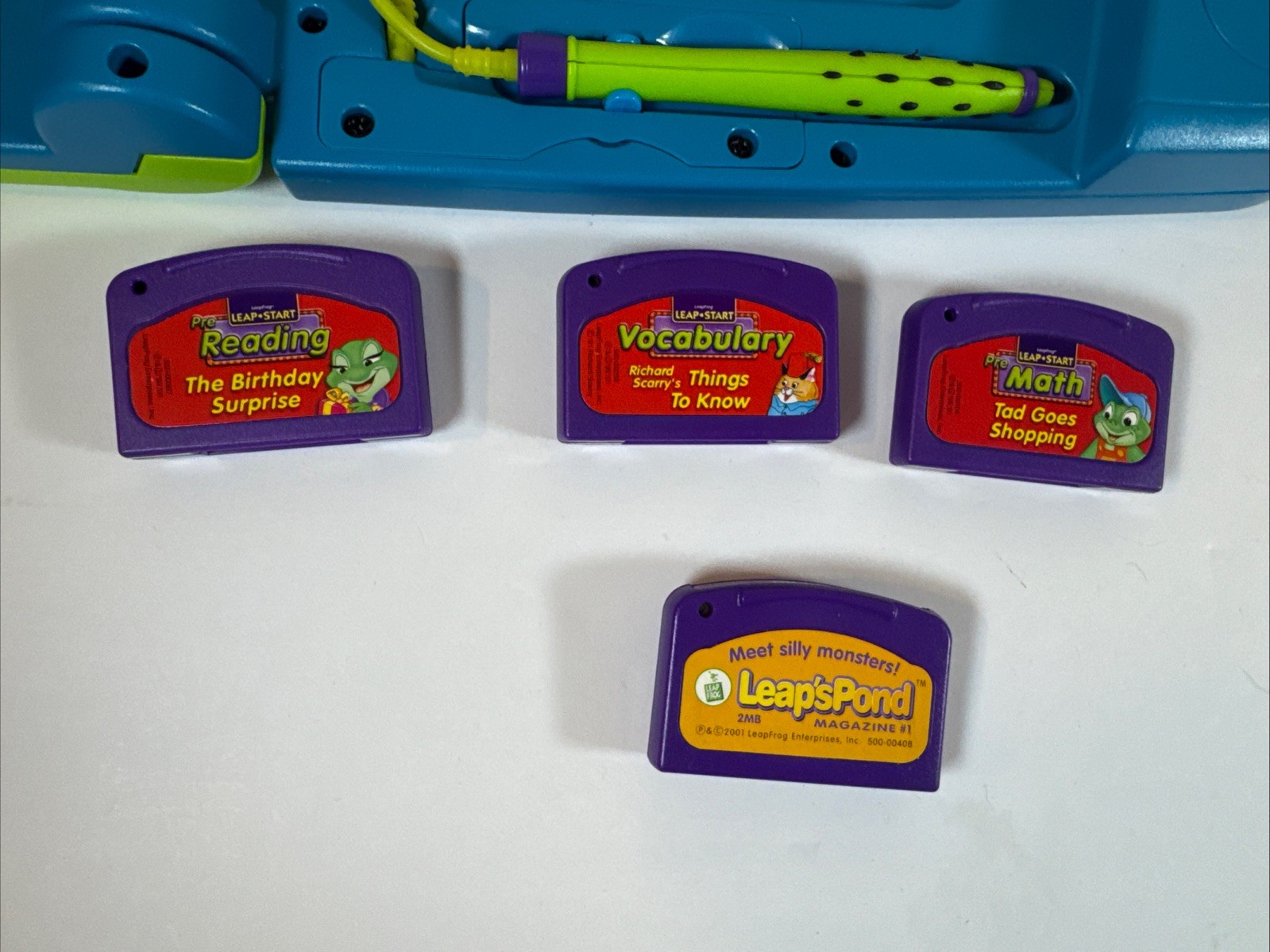 LeapFrog LeapPad Learning System bundle 5 Books 4 Cartridges.
