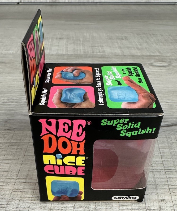 Nee Doh Nice Cube Super Solid Squish Authentic New In Packaging (Pink) 2.25”