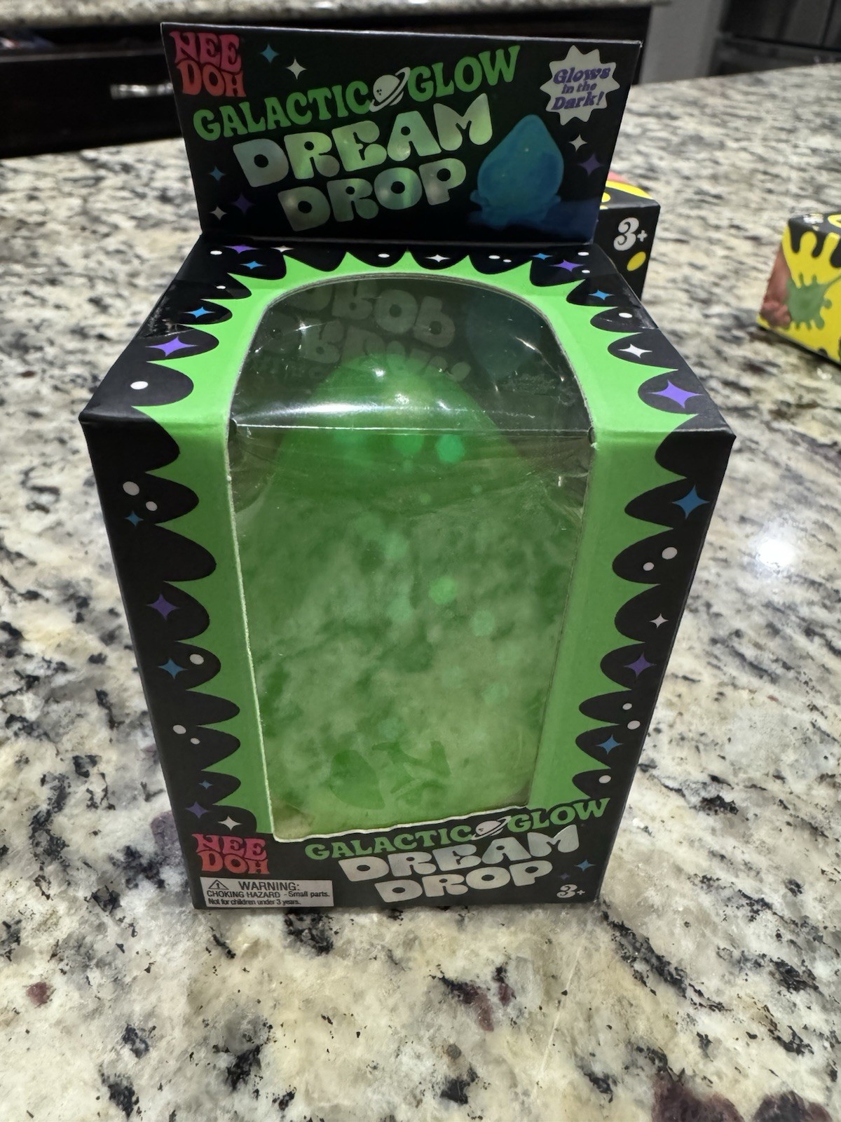 Nee Doh Galactic Glow Dream Drop Tactile Sensory Squeeze Toy Green 4-7