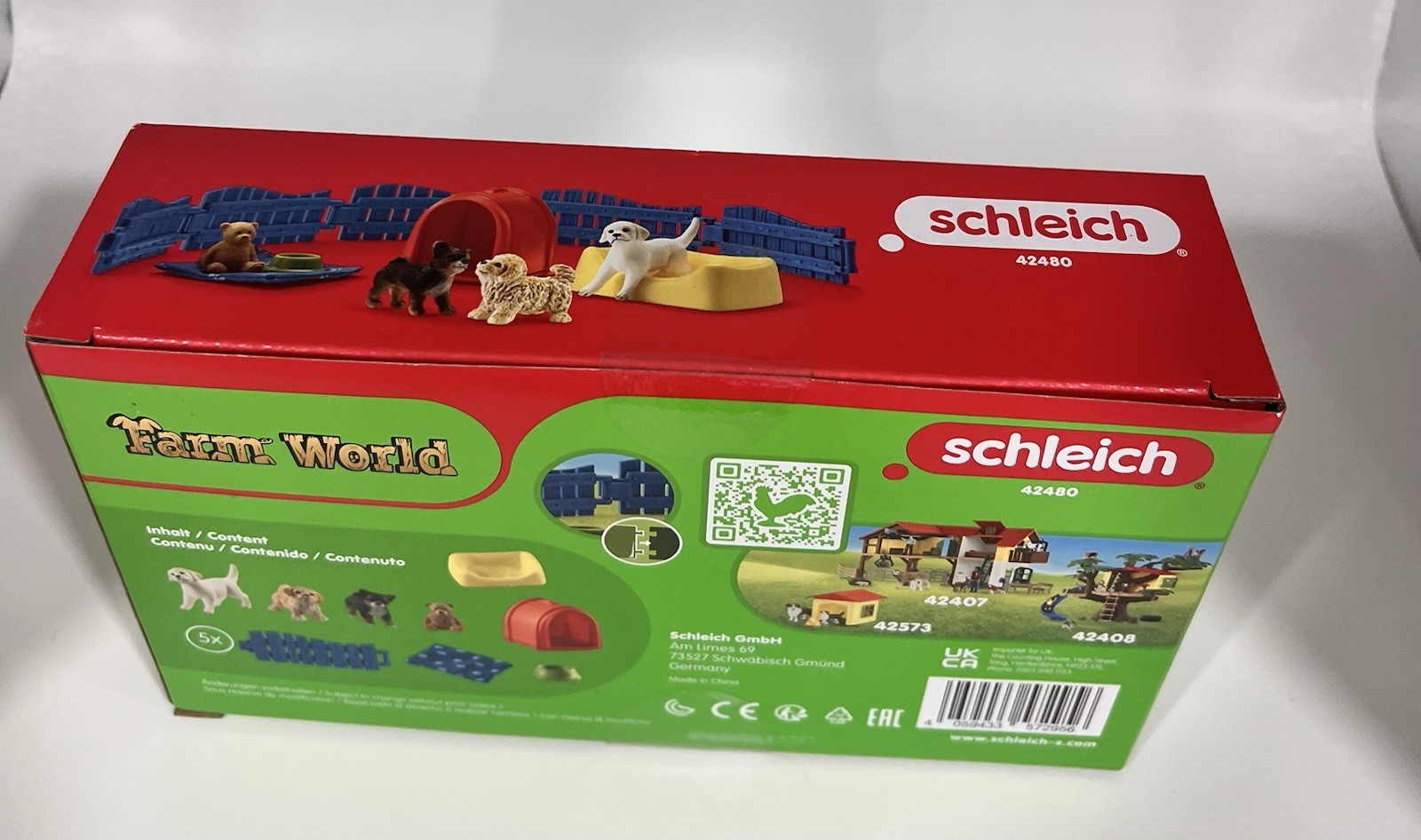 Schleich Farm World 14 piece Puppy Pen #42480 Free Shipping