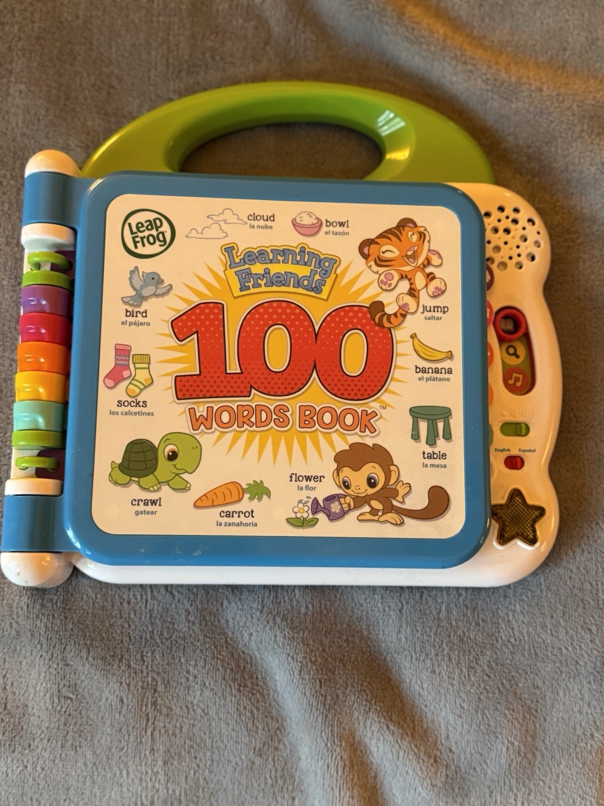 LeapFrog Learning Friends 100 Words Book Electronic Bilingual, Tested & Works