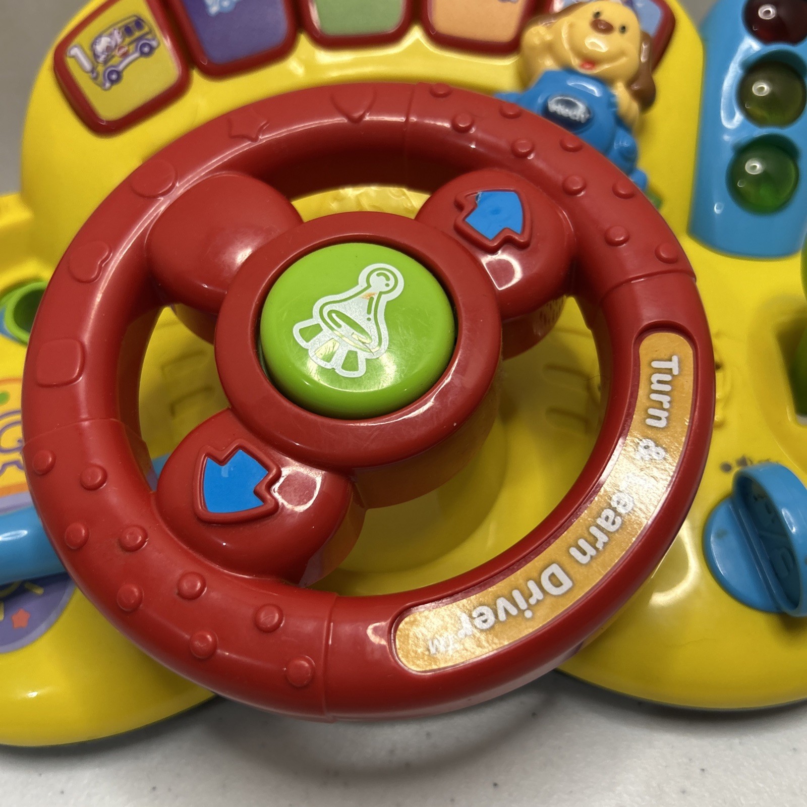 VTech Turn & Learn Driver Interactive Red and Yellow Dashboard Numbers Sings Toy