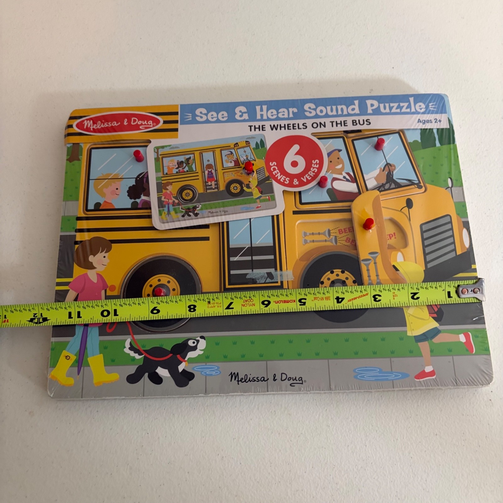 Melissa & Doug See & Hear Sound Puzzle The Wheels On The Bus NWT 2+