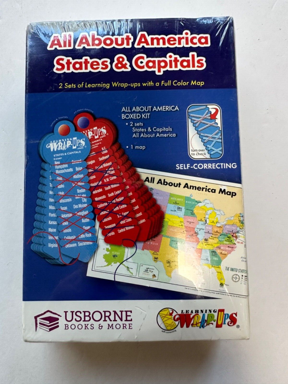 NEW Usborne Learning Wrap-Ups All About America and States & Capitals Plus Map