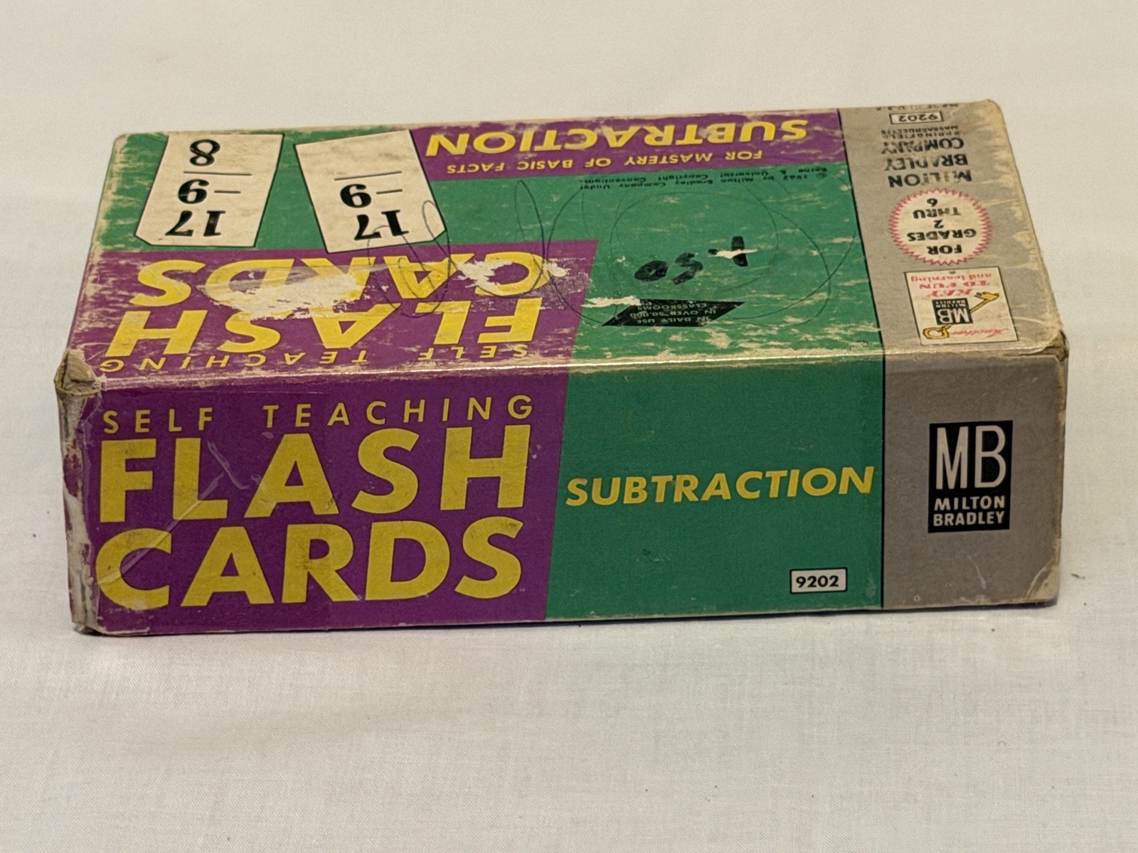 (4) Vintage 1962 and 1963 Milton Bradley Flash Cards Grades 2 thru 6