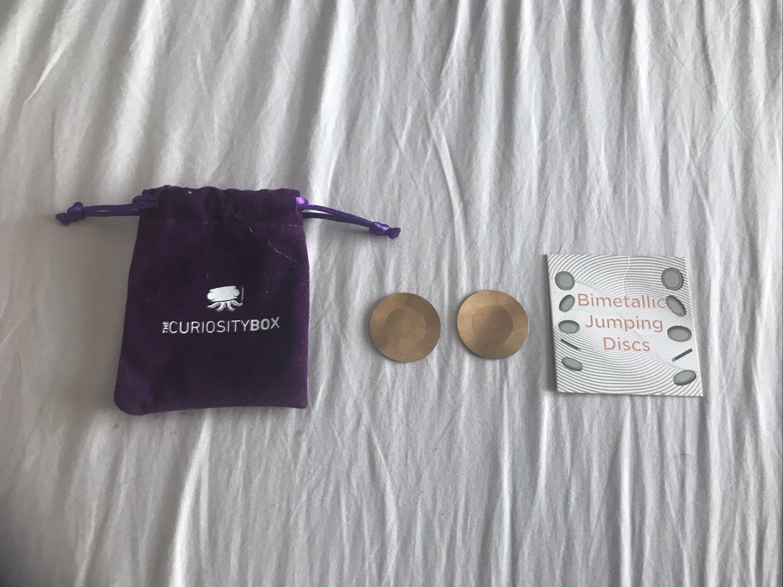 Vsauce The Curiosity Box INQ’S Bimetallic Jumping Discs Metal Spring 2021 OOP