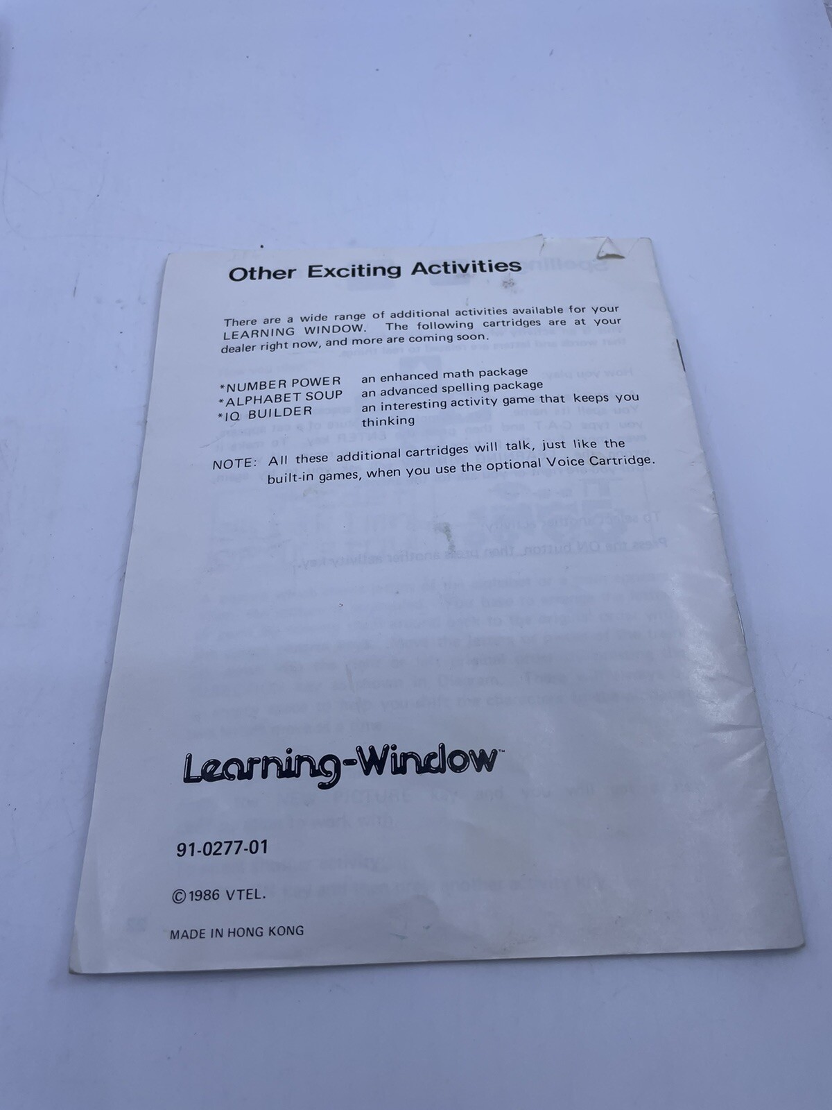 Vtg V-Tech Learning Window Teaching Machine 1986 Educational (Works) R2