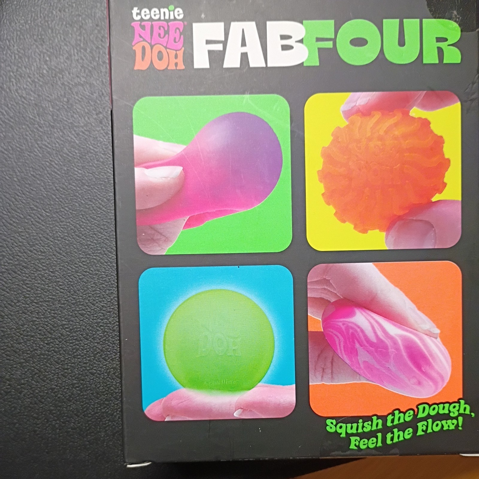NeeDoh teenie 4 Pack Nee Doh Fab Four New Factory Sealed Color Ripple Glow Swirl
