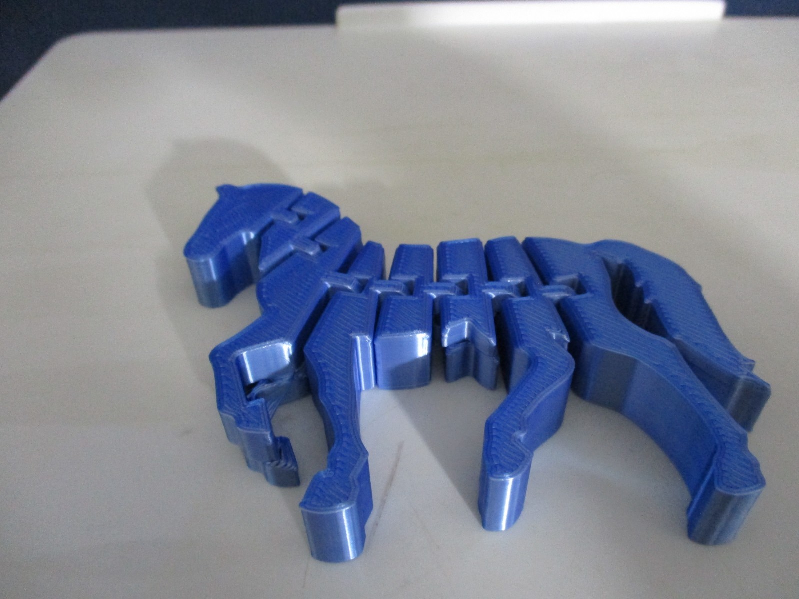 2 FLEXI SENSORY TOY HORSE 4 INCHES LONG YELLOW AND BLUE