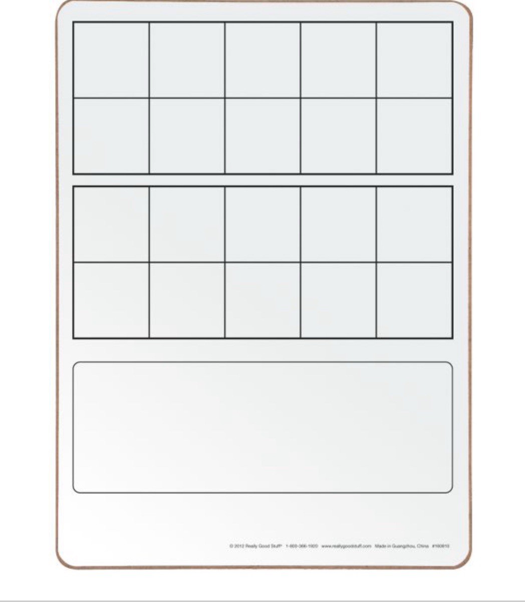 Really Good Stuff Double Ten – Frame Dry Erase Board Set Set of 6 New Math