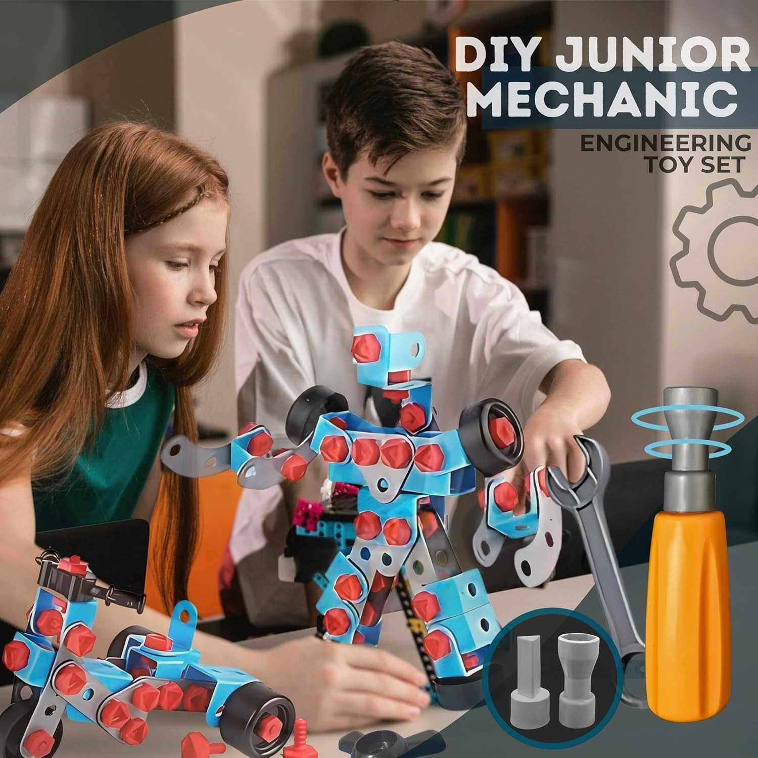 Mechanics 7 in 1 DIY Engineering Robot Set for 6 to 12 Years |
