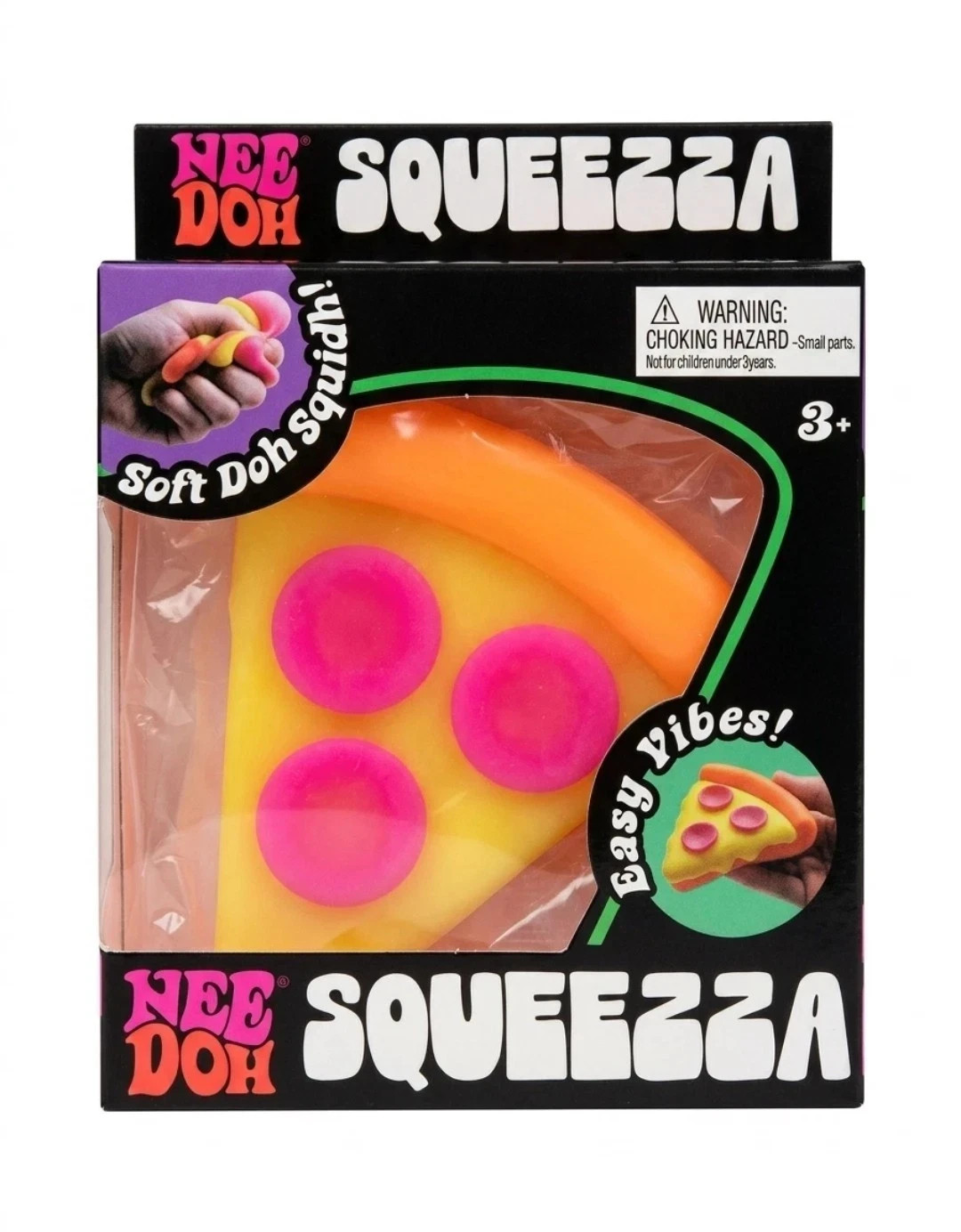 Rare NeeDoh Squeezza Pizza Nee Doh Squeeze Fidget Toy Pink Crust 1 random color