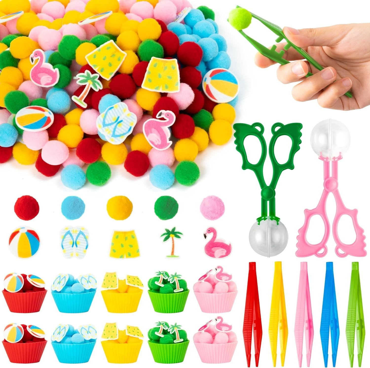 268Pcs Safe Summer Beach Toys – Fine Motor Skill Exploratory Kits for Kids