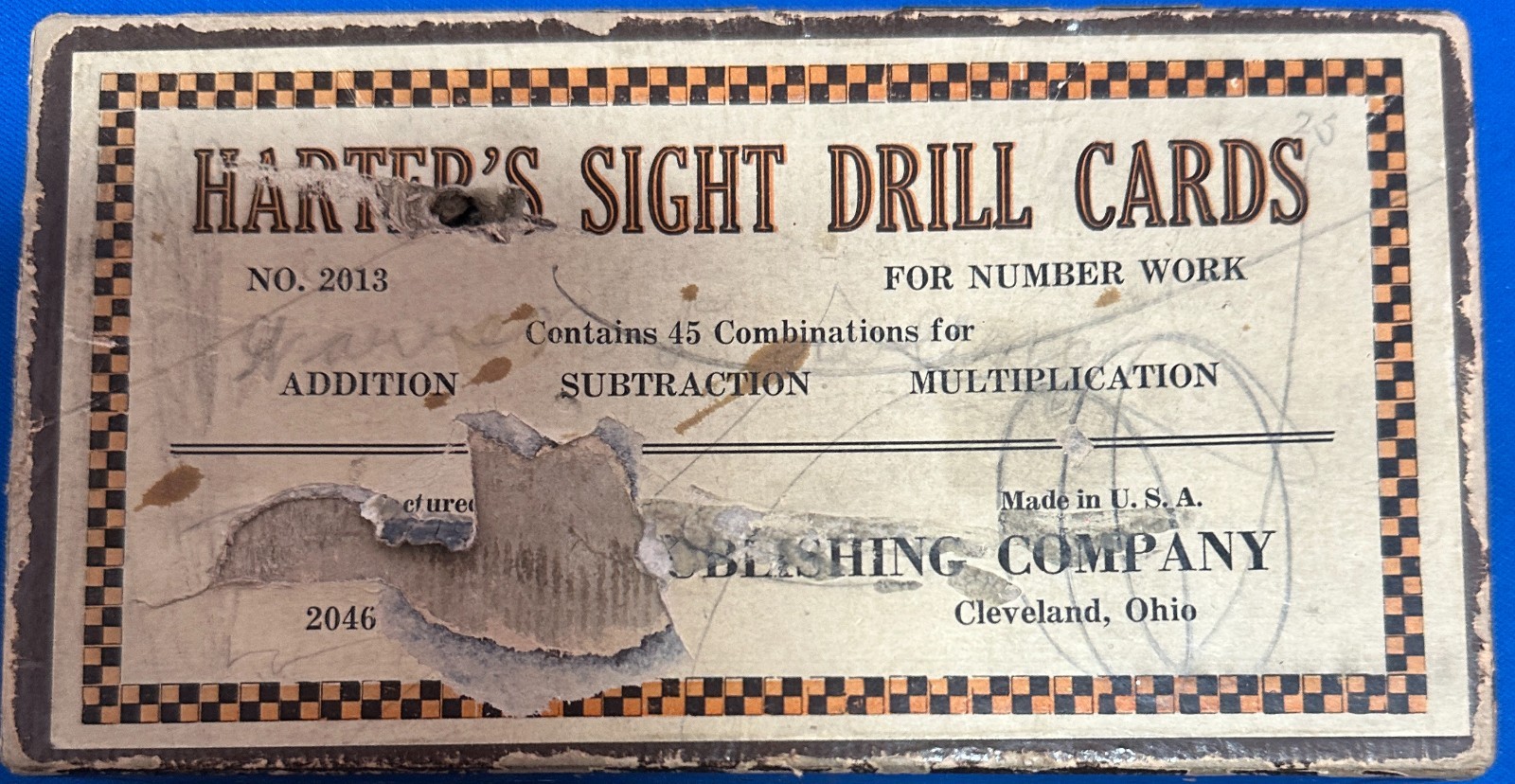 Vintage Harter’s Sight Drill Cards – Add Subtract & Multiply – Educational