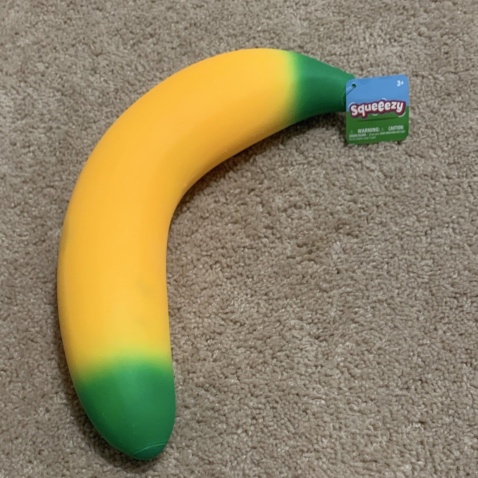 Squeezy Banana Tactile Squeeze Toy Yellow/Green Ages 3+ (3-4 Years)