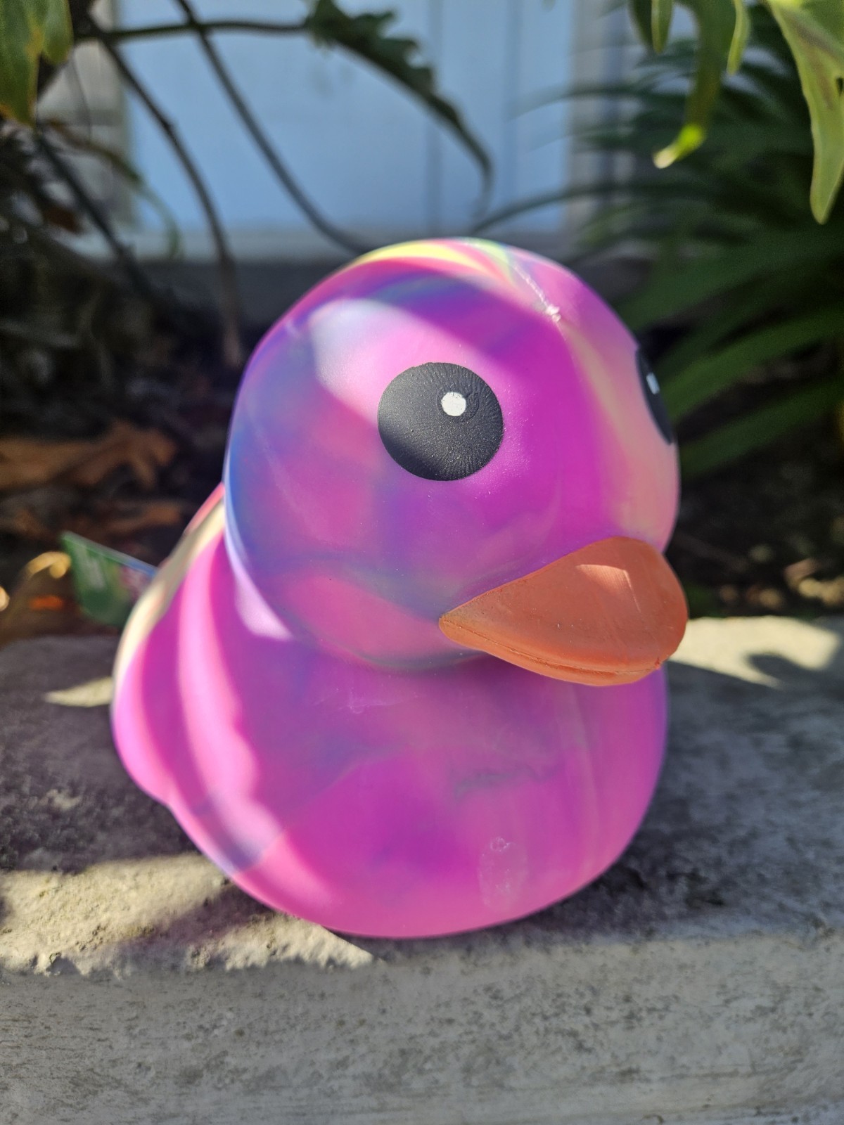 Rainbow Sunny Days Jumbo Squeezy Multicolor Duck Pink Color