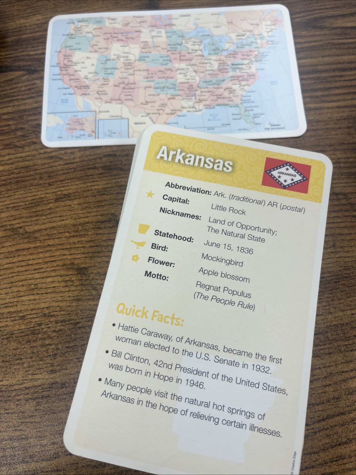 United States 52 Flash Cards Explore The States Map Capital Facts Homeschool