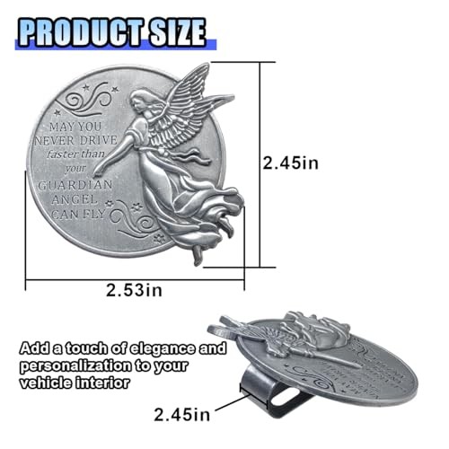 Guardian Angel Visor Clip for Car, Bless Driving Safety Car Accessories, 2PCS