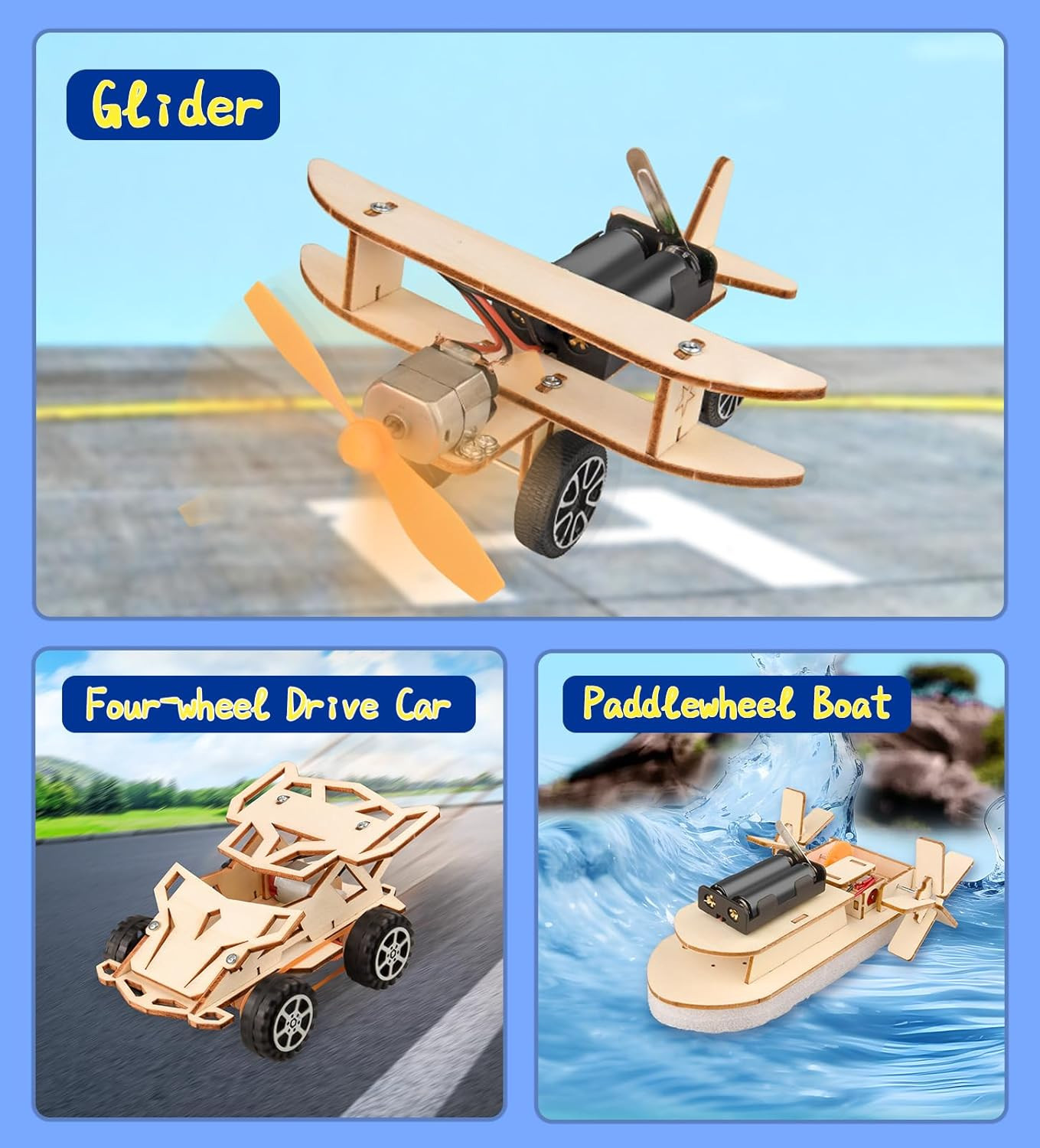 6-In-1 STEM Kits for Kids Age 8-12, Educational STEM Toys for Boys and Girls, Wo