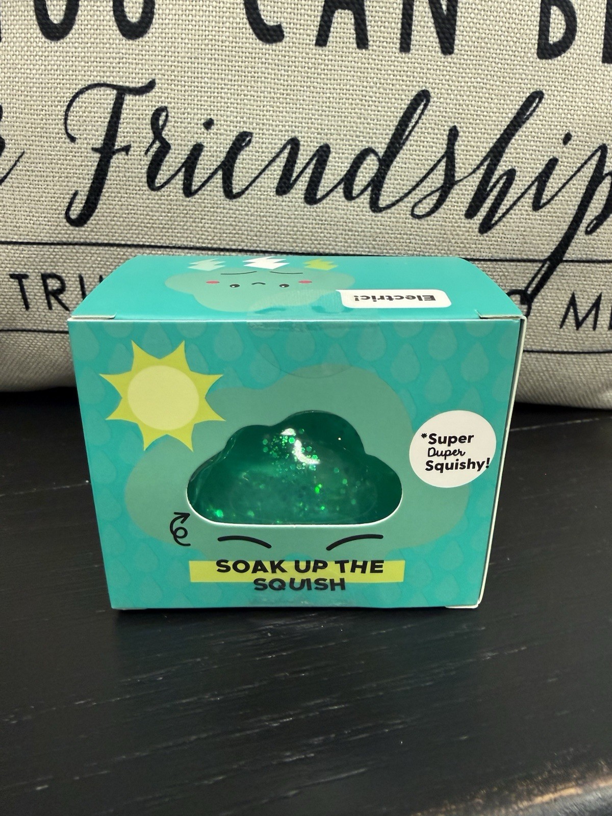 NEW J’Adore Glitter Cloud Super Duper Squishy Tactile Squeeze Toy TEAL