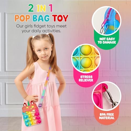 120 Pcs Fidget Toys Pack, Pop Sensory Party Favors Set Gifts for Kids Adults