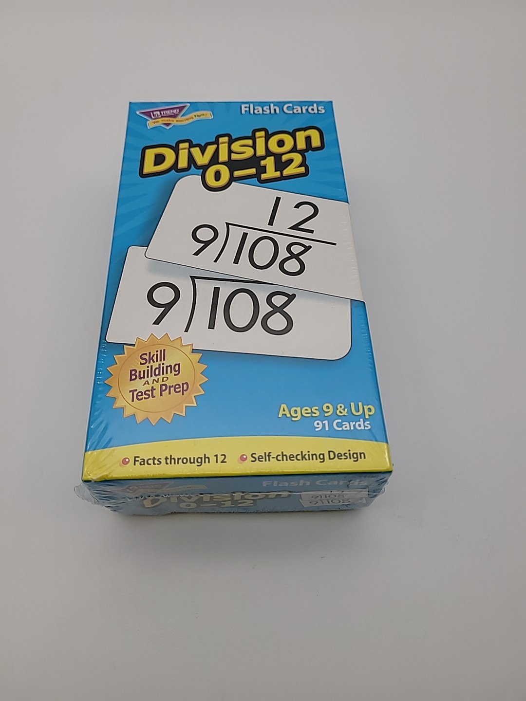 NEW/SEALED TREND Enterprises Division 0-12 Flash Cards w 91 Cards for Ages 9+