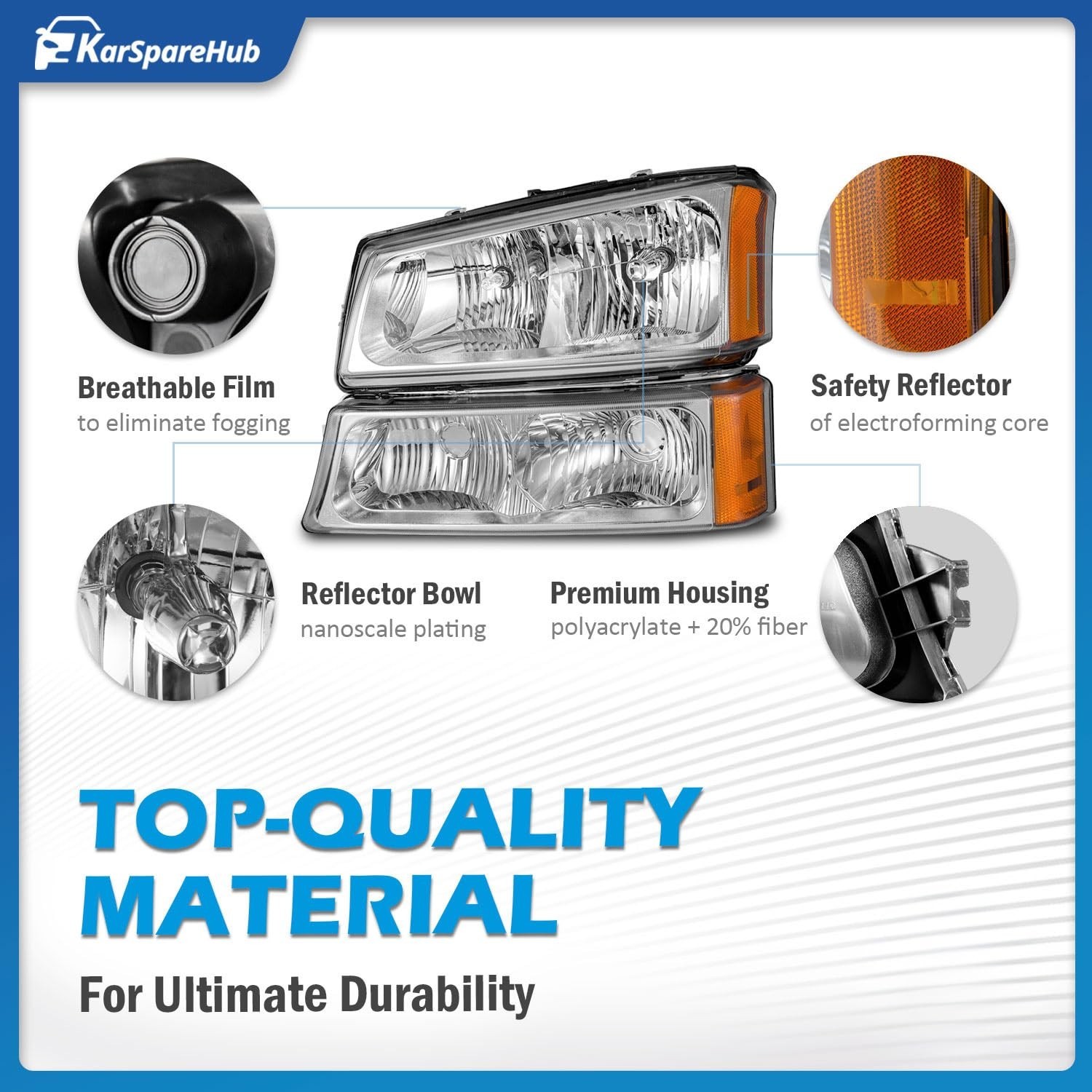Headlights Assembly for 03-07 Chevy Silverado1500/2500/3500/1500HD/2500HD,03-…