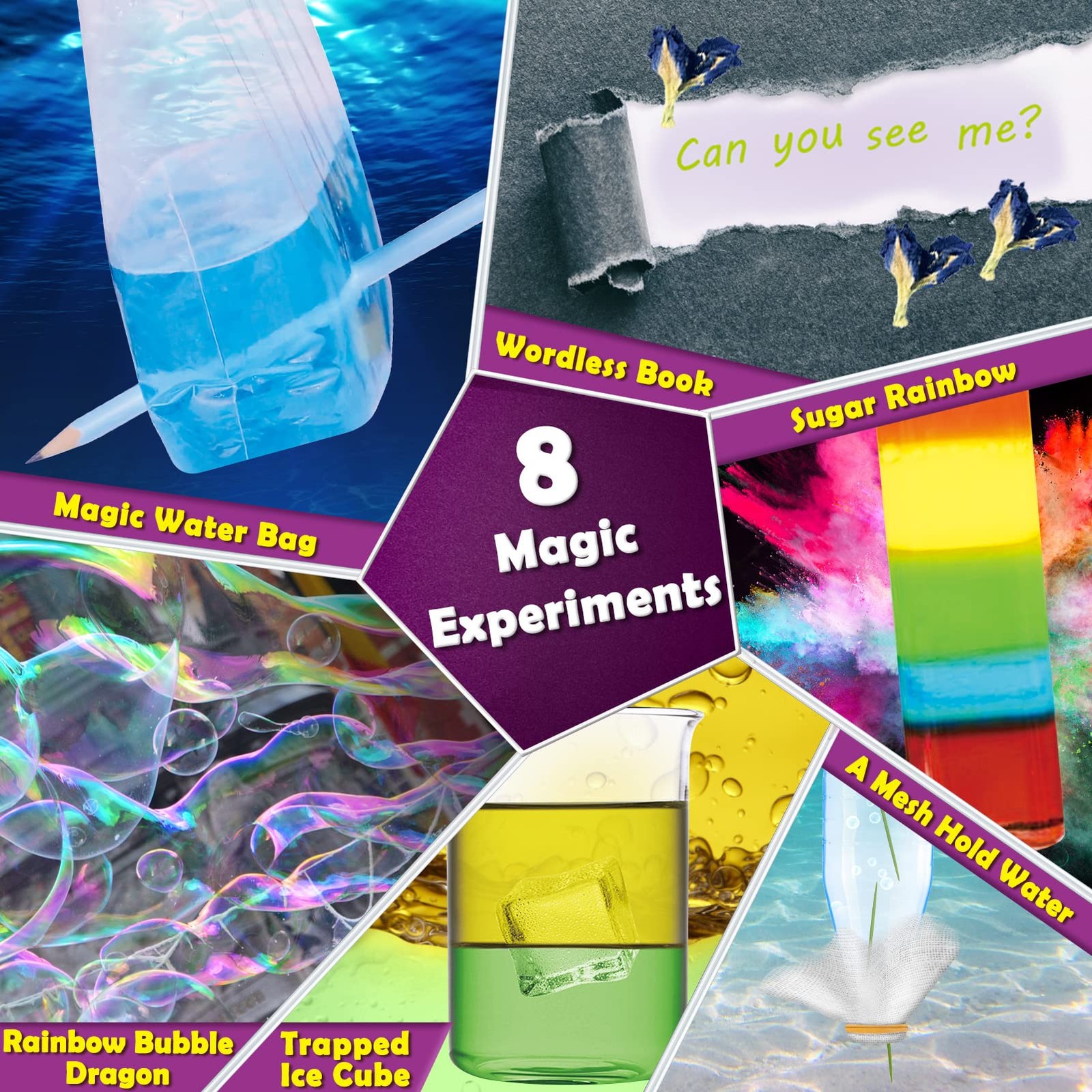 UNGLINGA 30 Experiments Science Kit for Large, With Chemicals