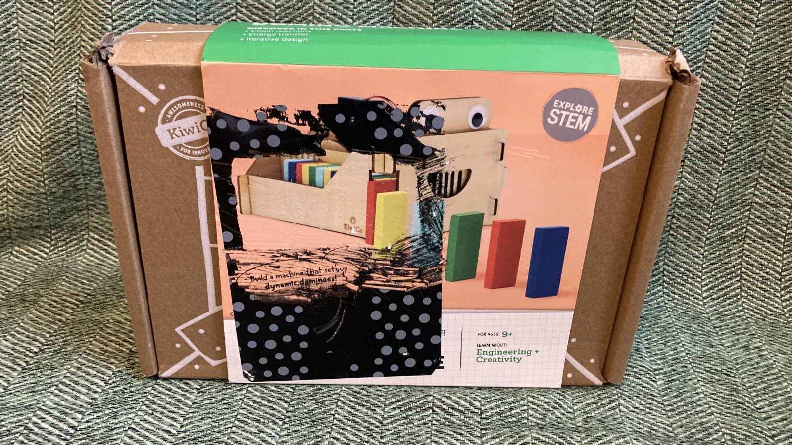 KiwiCo Tinker Crate Domino Machine | STEM Engineering Kit Ages 9+ | Unused