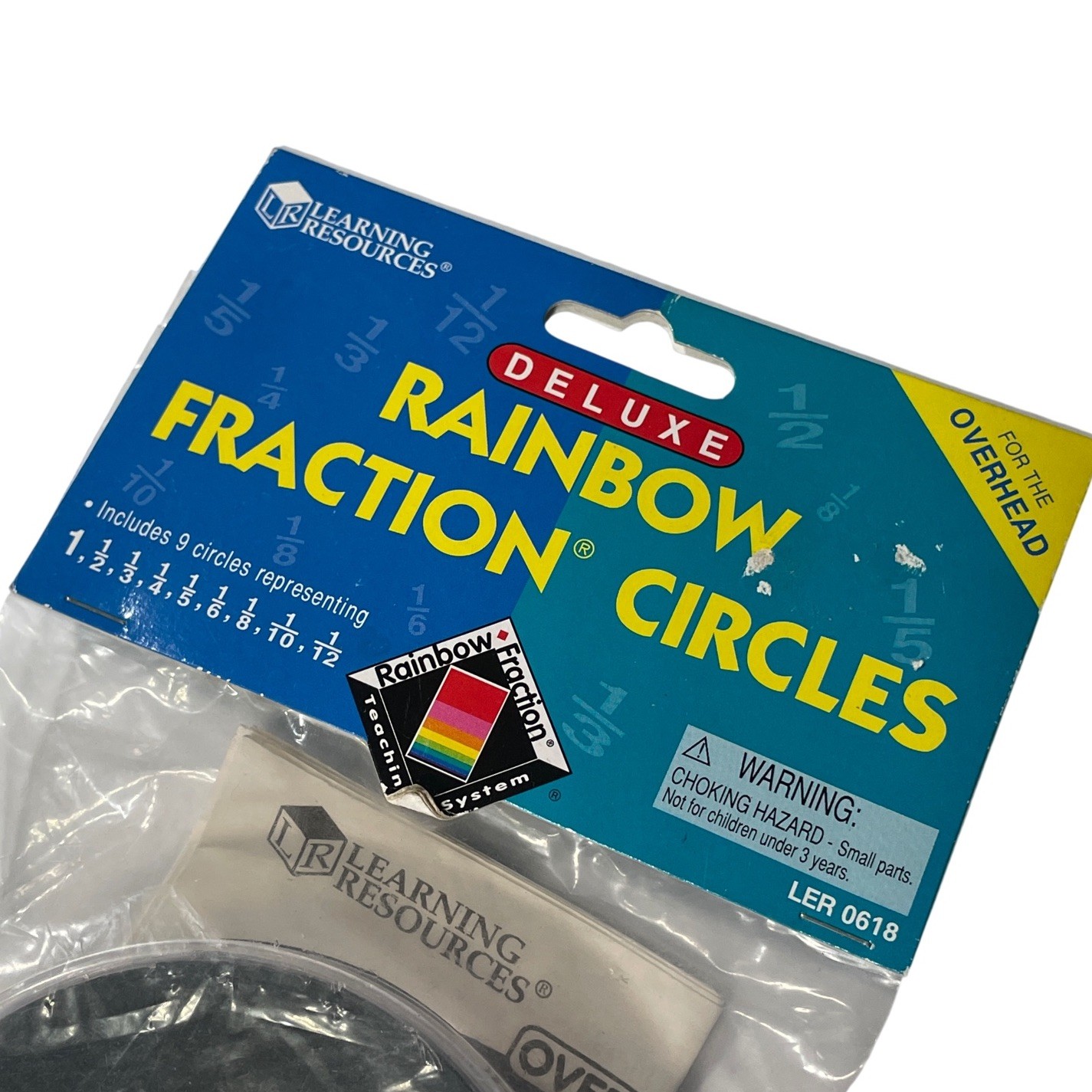 Learning Resources Deluxe Rainbow Fraction Circles Overhead Projector New Sealed