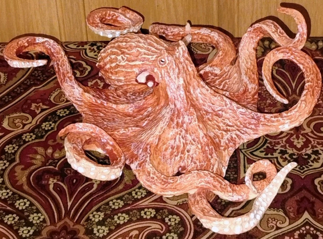 Safari Giant Pacific Octopus Incredible Creatures Sea Marine Figure 2006 7″ (B