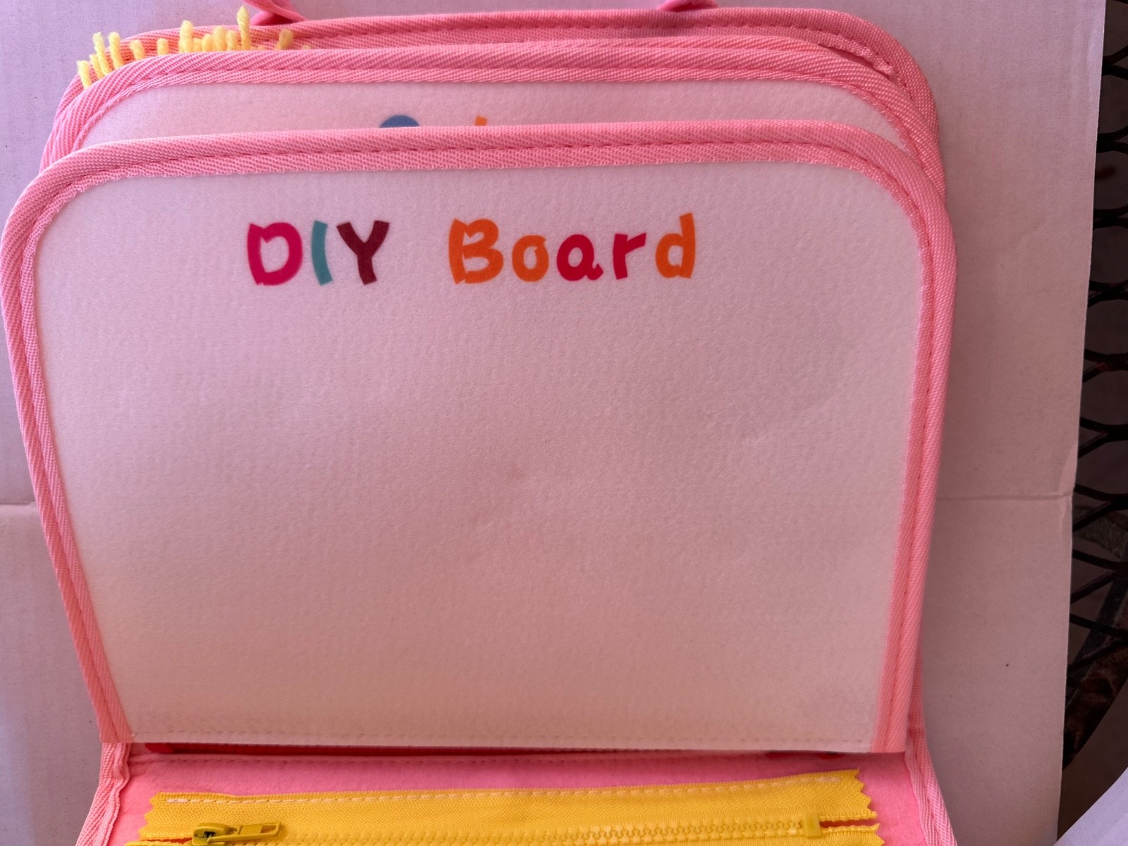 Montessori Felt Busy Board for Toddlers, Interactive Sensory Toy, Quiet Book