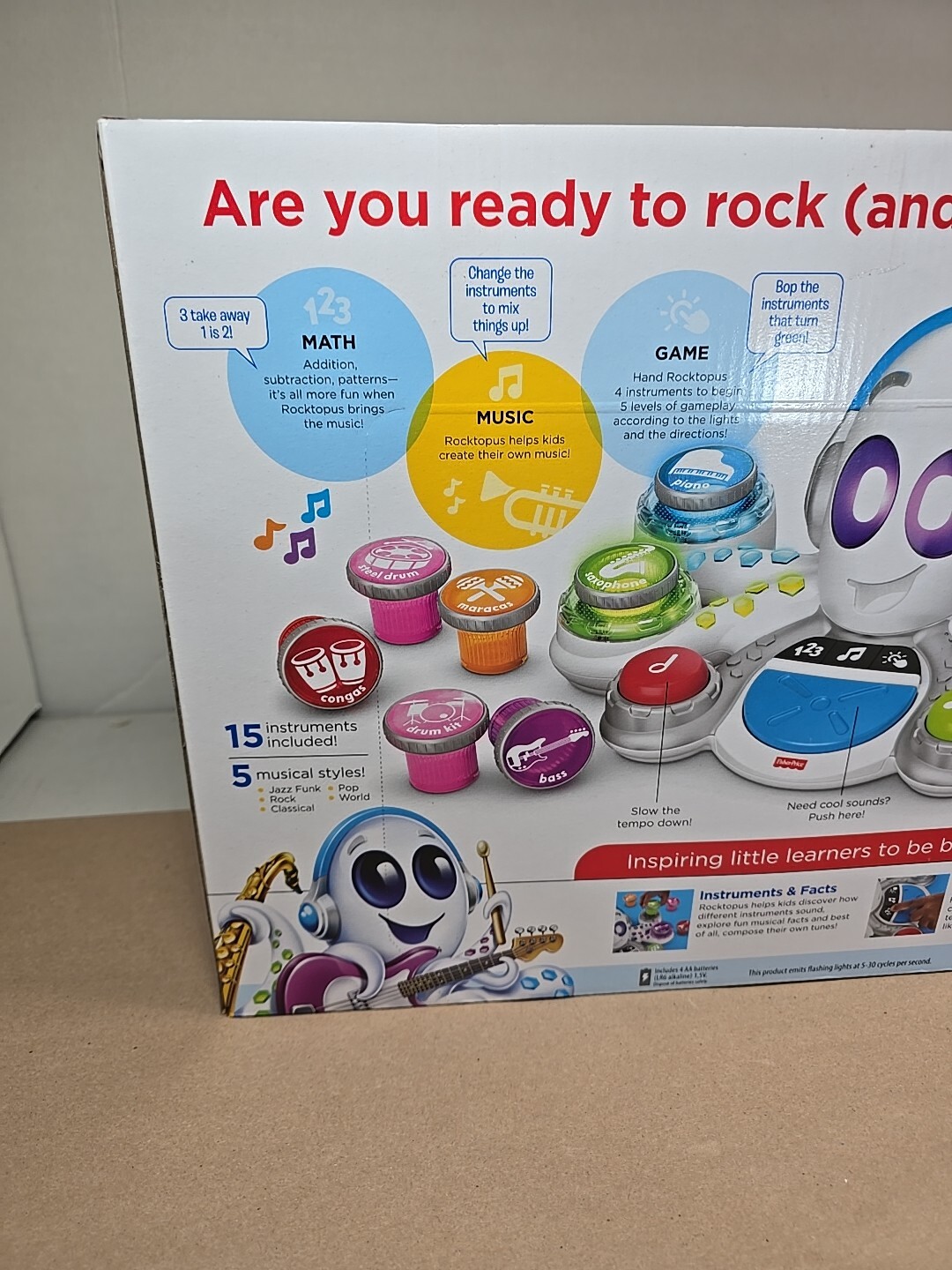 Fisher-Price Think & Learn Rocktopus Music Toy – Preschool Ages 3-6 NEW 3 Modes