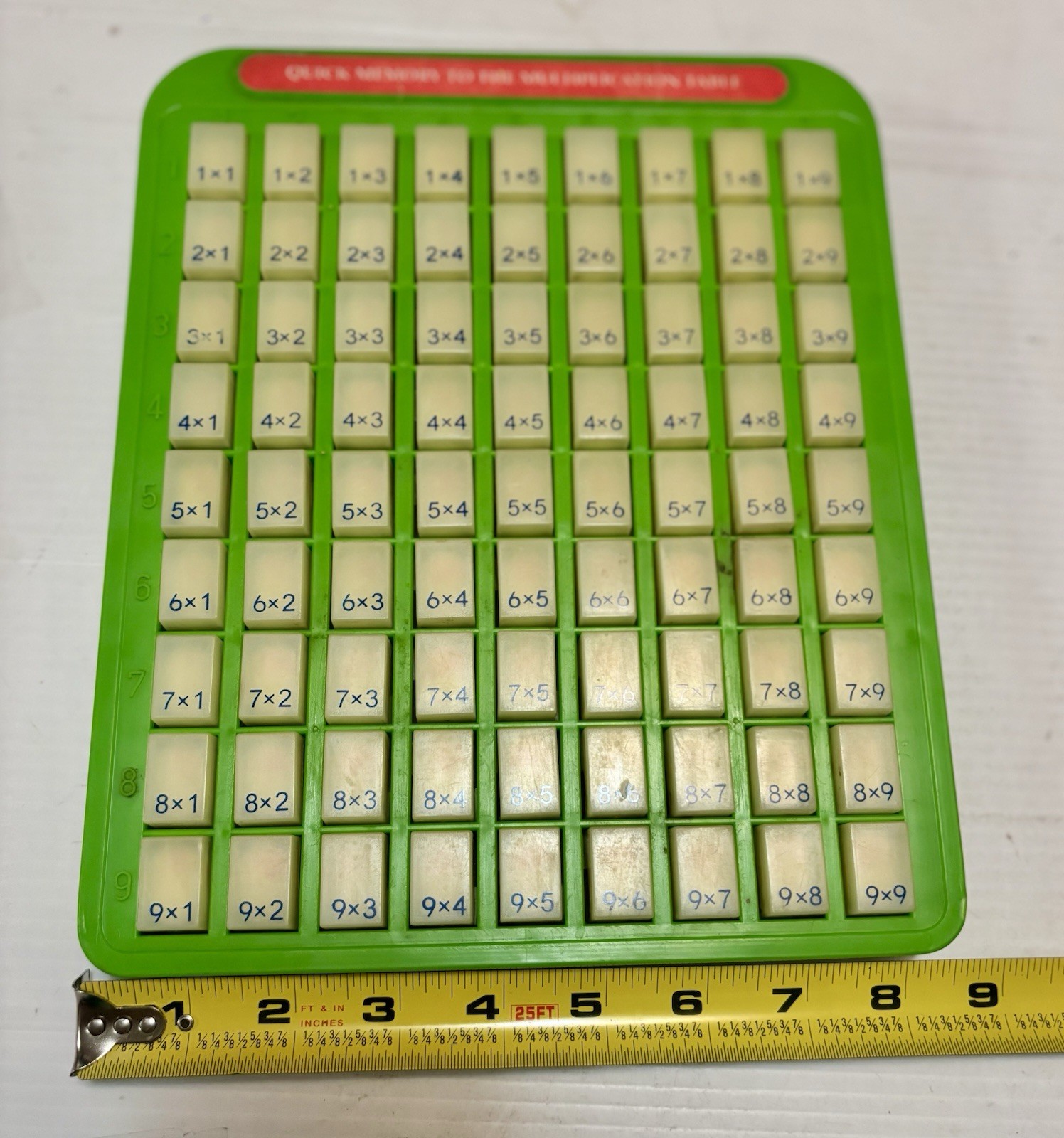 Vintage Touch & Tell Multiplication Table Push Button To See Answer VGC Rare HTF