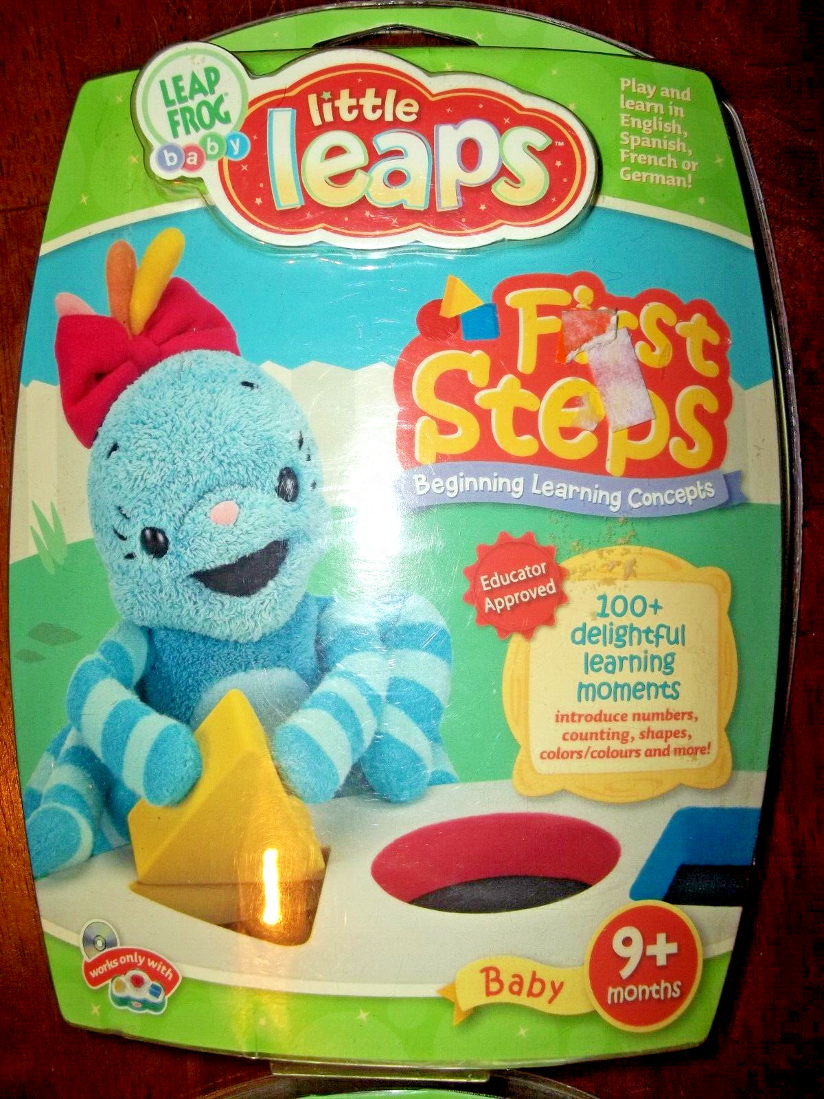 2 LEAP FROG BABY LITTLE LEAPS First Steps Games Shapes Colors Play & Move NEW
