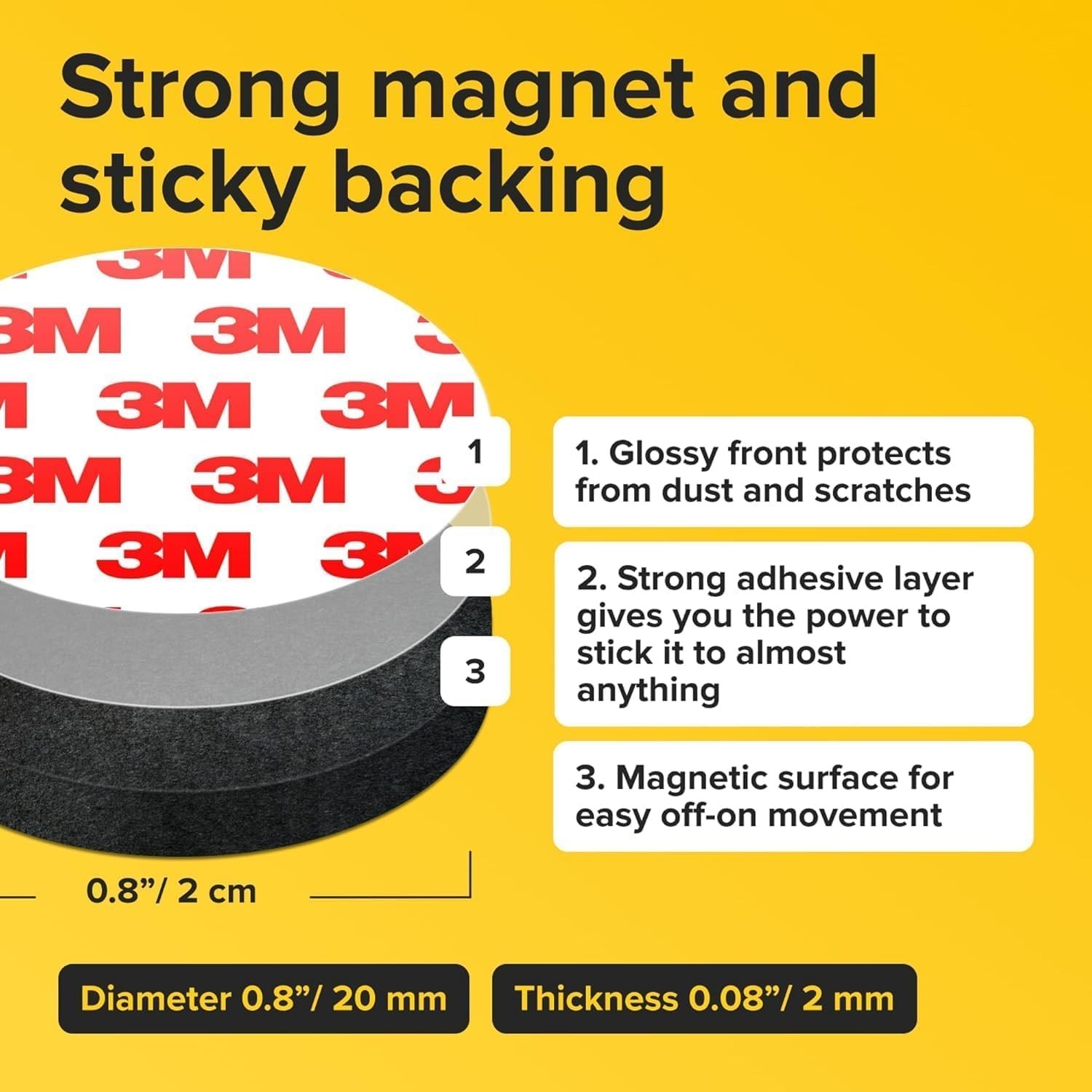 Adhesive Magnetic Dots – 250 pcs Flexible Magnets for Crafts