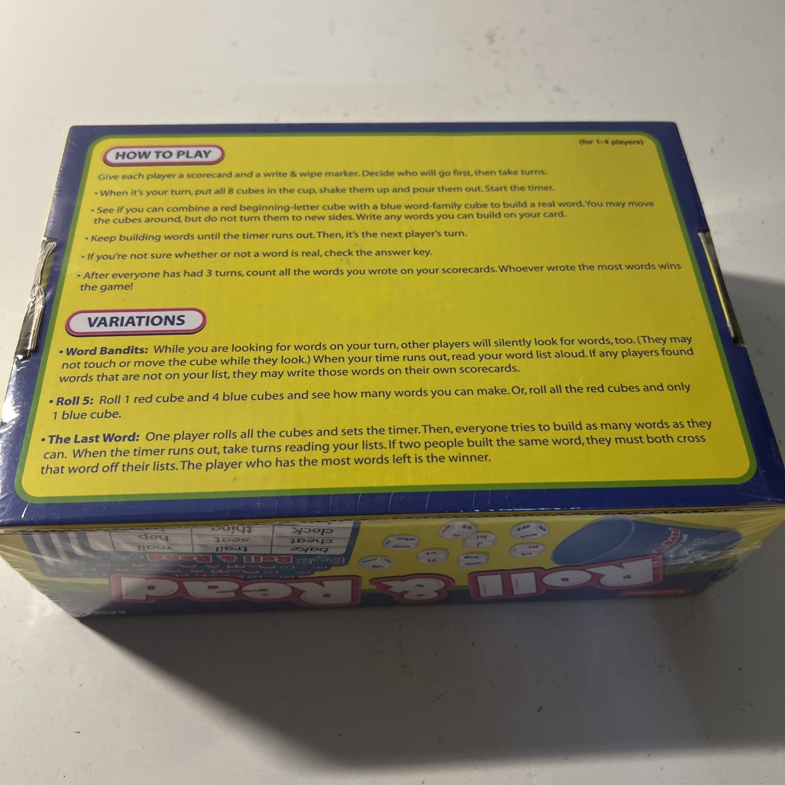 Lakeshore Roll & Read Word Family Game (EE568) Ages 6 And Up, 1-4 Player