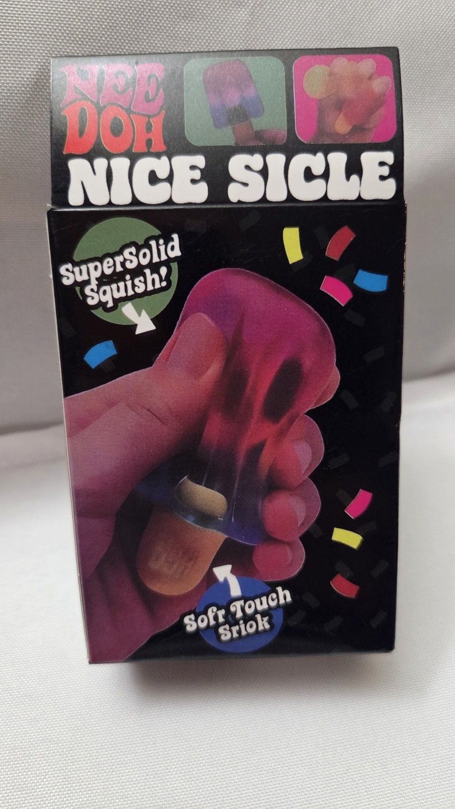NEW! Rare NeeDoh Nice-sicle Popsicle Squishy Fidget Toy Pink/lime green
