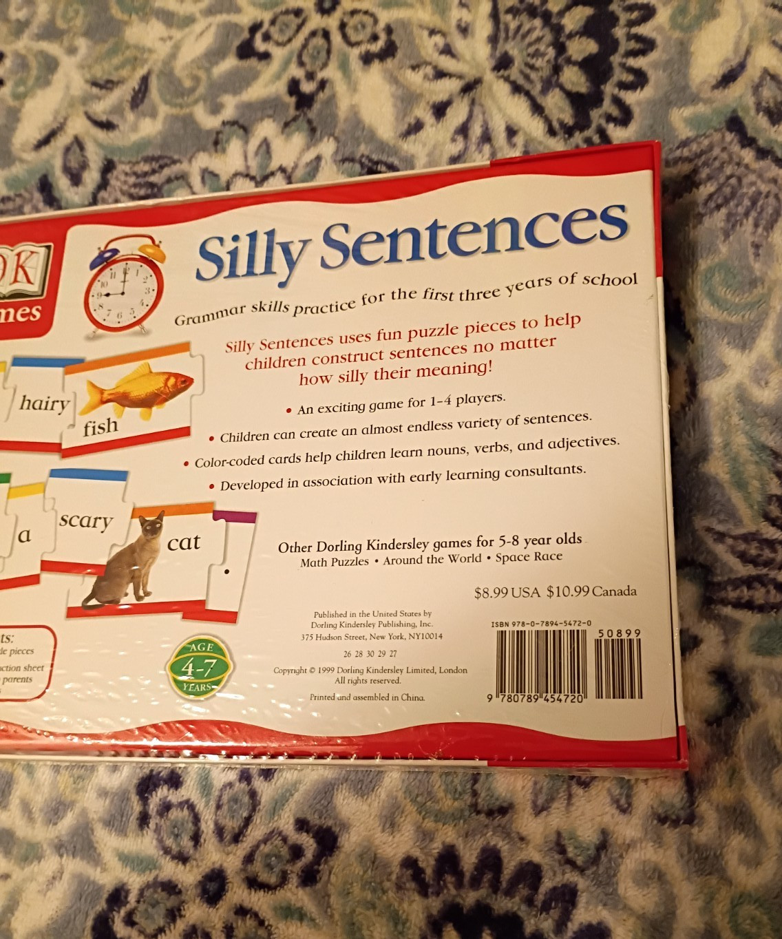 DK Games Silly Sentences Grammar Puzzle Game Educational Learning Tool Ages 4-7