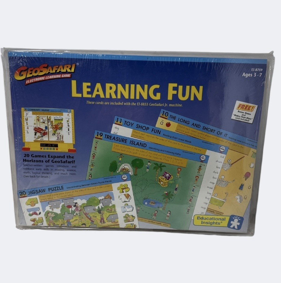 GeoSafari Learning Fun Game Card Set #EI-8759 Sealed Ages 3 – 7